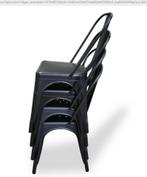 Stapelstoel Hamburg voor gebruik binnen of buiten kleur z..., Tuin en Terras, Verzenden, Nieuw