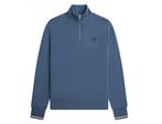 Fred Perry - Half Zip Sweatshirt - Blauwe Sweater - XXL, Nieuw
