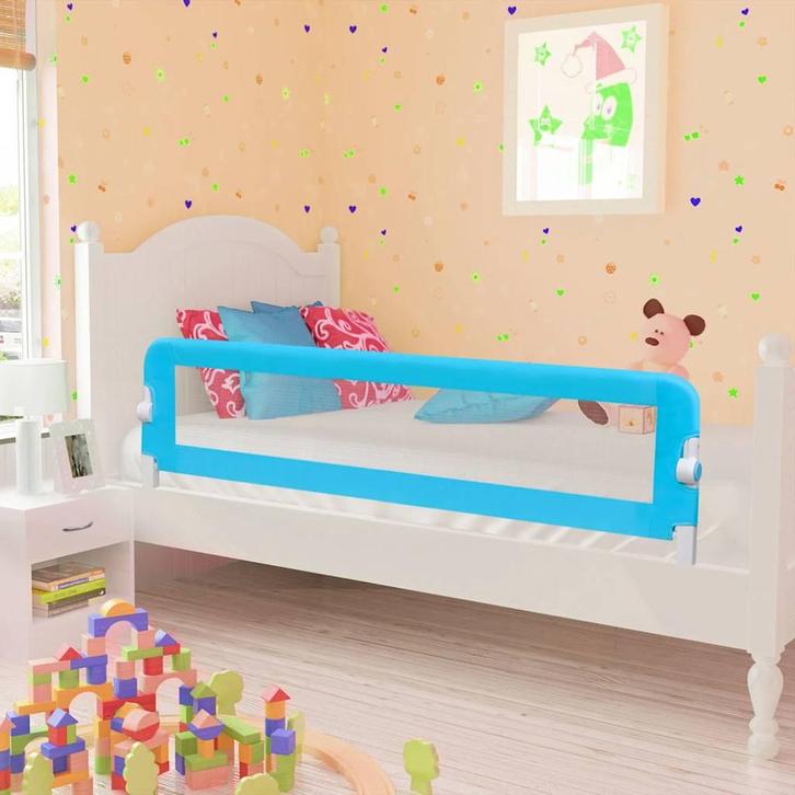 vidaXL Bedhekje peuter 150x42 cm blauw, Kinderen en Baby's, Traphekjes, Nieuw, Verzenden