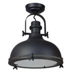 Mat zwarte plafondlamp Liga, Industrie look, Huis en Inrichting, Lampen | Plafondlampen, Ophalen of Verzenden, Nieuw, Glas, Industrieel