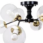 Toolight APP1135-8C Plafondlamp met Glazen Bollen - Zwart..., Huis en Inrichting, Nieuw, Ophalen of Verzenden