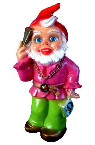 Tuinkabouter met gouden ketting, Tuin en Terras, Tuinbeelden, Nieuw, Verzenden