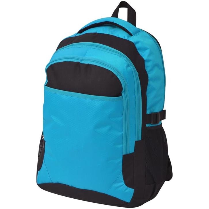 vidaXL Rugzak voor school 40 L zwart en blauw, Sieraden, Tassen en Uiterlijk, Tassen | Rugtassen, Nieuw, Verzenden