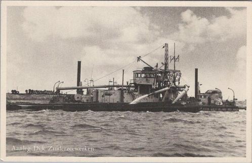 ZUIDERZEEWERKEN - Aanleg Dijk, Verzamelen, Ansichtkaarten | Nederland, Verzenden