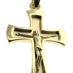 Gouden hanger van een kruis met corpus (Hanger of bedel), Ophalen of Verzenden, Gebruikt, Goud, Overige merken