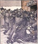 Onrust over kiesrecht in Nederland op spotprent (Lithos), Antiek en Kunst, Verzenden