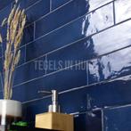Equipe wandtegel manacor 6,5x40 ocean blauw glans handvorm, Nieuw, Ophalen of Verzenden, 10 m² of meer, Wandtegels