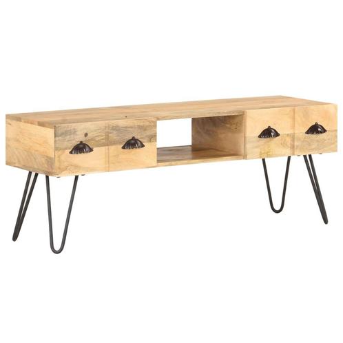 vidaXL Tv-meubel 120x35x45 cm massief mangohout, Huis en Inrichting, Kasten | Televisiemeubels, 25 tot 50 cm, Nieuw, Overige houtsoorten