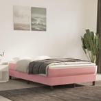 vidaXL Boxspring bed fluweel roze 120x200 cm, Huis en Inrichting, Verzenden, Nieuw, Twijfelaar, 120 cm