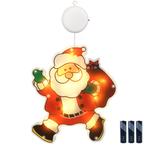 Kerstverlichting Raam Kerstman - 18x20.5cm - Inclusief, Diversen, Kerst, Verzenden, Nieuw