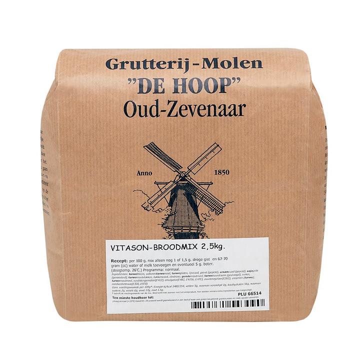 Molen de Hoop Vitason Broodmix 2,5kg, Hobby en Vrije tijd, Taarten en Cupcakes maken, Nieuw, Verzenden