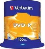 Verbatim DVD-R 4.7 GB Matt Silver 100 stuks, Verzenden, Nieuw