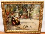 Emilio Álvarez Díaz (1879-1952) - Conversando en el patio, Antiek en Kunst