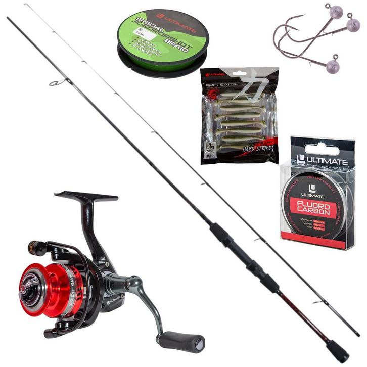 Ultimate Light Jig Shad Set 2.10m (5-15g), Watersport en Boten, Hengelsport | Algemeen, Nieuw, Verzenden