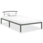 vidaXL Bedframe metaal grijs 100x200 cm, 100 cm, Eenpersoons, Verzenden, Nieuw