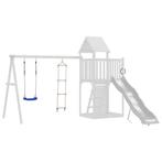 vidaXL Schommelzitje met touwladder polyetheen blauw, Verzenden, Nieuw