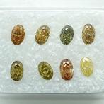 8 pcs Diamant (Natuurlijk) - 1.11 ct - Ovaal - VS1, P1 - Gem, Nieuw