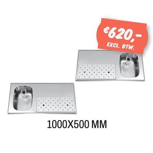 RVS Spoeltapblad ST-BB100-1 kleine spoelbak - Horecajenp.nl, Zakelijke goederen, Horeca | Meubilair en Inrichting, Nieuw in verpakking