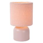 Roze tafellamp vintage, Woolly, met schakelaar, Huis en Inrichting, Lampen | Tafellampen, Vintage, Nieuw, Ophalen of Verzenden