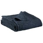 Plaid stonewashed Tana Cobalt 260 x 260, Huis en Inrichting, Woonaccessoires | Plaids en Woondekens, Verzenden, Nieuw