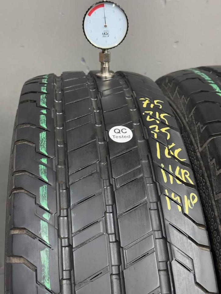 215/75/16C Continental zomerbanden 7,5/5,3mm profiel 4 stuks, Auto-onderdelen, Banden en Velgen, 16 inch, Erkend duurzaam, Zomerbanden