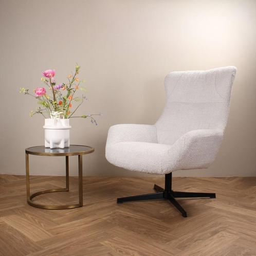 Luka draaifauteuil - wit, Huis en Inrichting, Stoelen, Wit, Nieuw, Ophalen of Verzenden