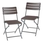 Klapstoel Lillestrøm set van 2 tuinstoelen 81x46x58 cm houtl, Caravans en Kamperen, Verzenden, Nieuw