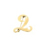 Gouden letter broche; Letter L (vintage, gouden broche), Ophalen of Verzenden, Gebruikt, Overige kleuren, Goud