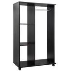 Kledingkast op Wielen 80×40×128 cm –Open Planken en Hangrail, Huis en Inrichting, Verzenden, Nieuw
