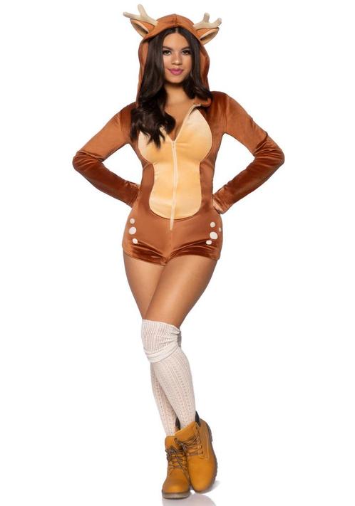 Sexy Velvet Fawn Romper Hinde, Kleding | Dames, Carnavalskleding en Feestkleding, Nieuw, Ophalen of Verzenden
