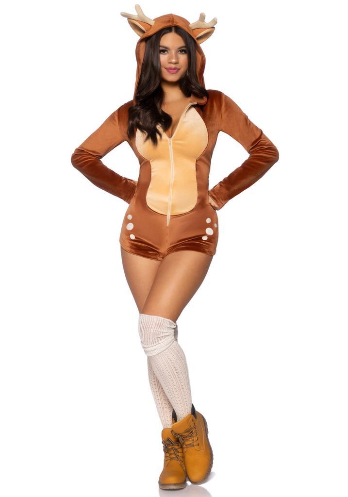 Sexy Velvet Fawn Romper Hinde, Kleding | Dames, Carnavalskleding en Feestkleding, Nieuw, Ophalen of Verzenden