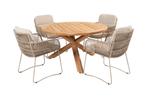 4 Seasons Murcia/Prado ronde tuinset - Ø130 cm. | KORTING, Verzenden, Nieuw, Hout, Tuinset