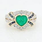 GIA - (Emerald) 1.63 Ct, (Blue) Sapphire & Diamond Combo -