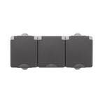 Opbouw Wandcontactdoos 3-voudig | IP55 - Grijs, Ophalen of Verzenden, Nieuw, Schakelaar