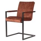 LABEL51 Eetkamerstoel Milo - Rust - Velours, Huis en Inrichting, Stoelen, Ophalen of Verzenden, Nieuw