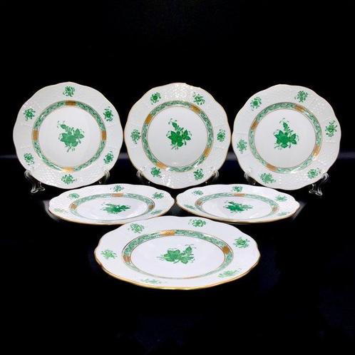 Herend - Exquisite Set of 6 Plates (16,7 cm) - Chinese, Antiek en Kunst, Antiek | Meubels | Tafels