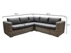 Cervo hoek loungeset 4-delig grijs wicker, Tuin en Terras, Tuinsets en Loungesets, Ophalen of Verzenden, Nieuw, Wicker