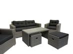 6-persoons Loungeset Garonne Blended Grey | Incl. tafel, Ophalen of Verzenden, Nieuw