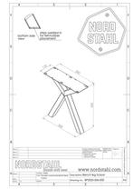 Stalen bankpoten - Scissor benchleg - Nordstahl, Huis en Inrichting, Tafelonderdelen, Verzenden, Nieuw