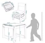 Wit Kinderbureau met 2 Stoelen – Omkeerbaar en Opbergruimte, Verzenden, Nieuw