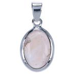 Zilveren Citrien edelsteen ovaal glad kettinghanger, Sieraden, Tassen en Uiterlijk, Kettinghangers, Verzenden, Nieuw