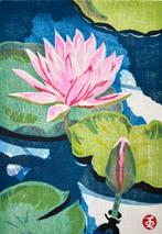 Flowers on the Water - Japanese Zen scene - Limited Signed, Antiek en Kunst