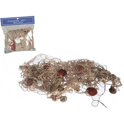 Decoratief visnet met schelpen - Maritiem deco overig, Huis en Inrichting, Woonaccessoires | Overige, Ophalen of Verzenden