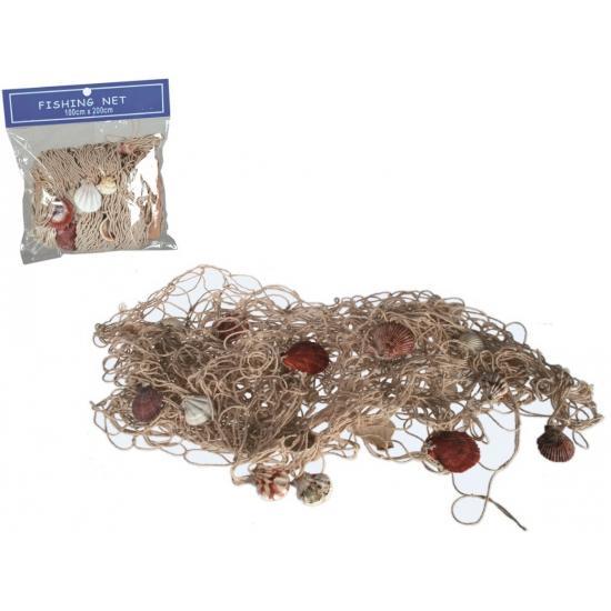 Decoratief visnet met schelpen - Maritiem deco overig, Huis en Inrichting, Woonaccessoires | Overige, Ophalen of Verzenden