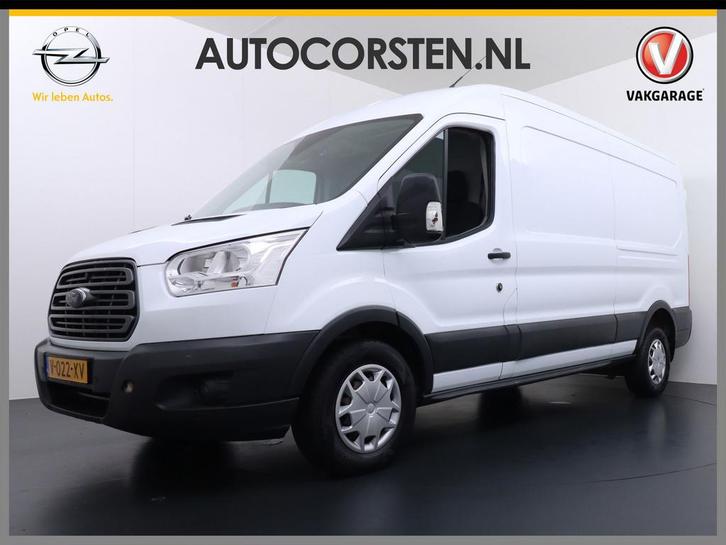 Ford Transit 350 2.0TDCI 170PK Automaat L3H2 3-Persoons Appl, Auto's, Bestelauto's, Dealer onderhouden, Lease, Zwart, Automaat