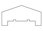 Afdeklat / Afdekregel piramide Robuust 180cm (3-planks tusse, Nieuw, Verzenden