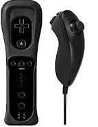 Wii Controller / Remote Zwart + Nunchuk Zwart (Third Part..., Spelcomputers en Games, Spelcomputers | Nintendo Wii, Zo goed als nieuw