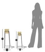 VAAS OUDERE VIERKANTE SET 2 STUKS CM Ø 23X70-20X60, Huis en Inrichting, Woonaccessoires | Vazen, Ophalen of Verzenden, Nieuw