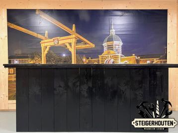 Steigerhouten Bar - Balie - Toonbank ZWART beschikbaar voor biedingen