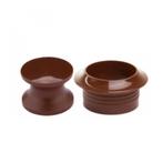 Knop+Ring Pushlock Bruin 2st., Ophalen of Verzenden, Nieuw